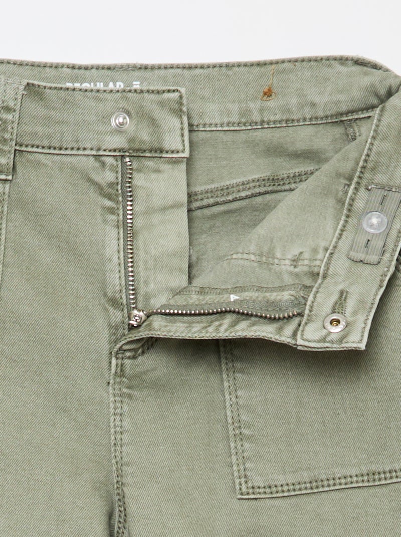 Pantalón multibolsillos - Corte + cómodo Verde - Kiabi