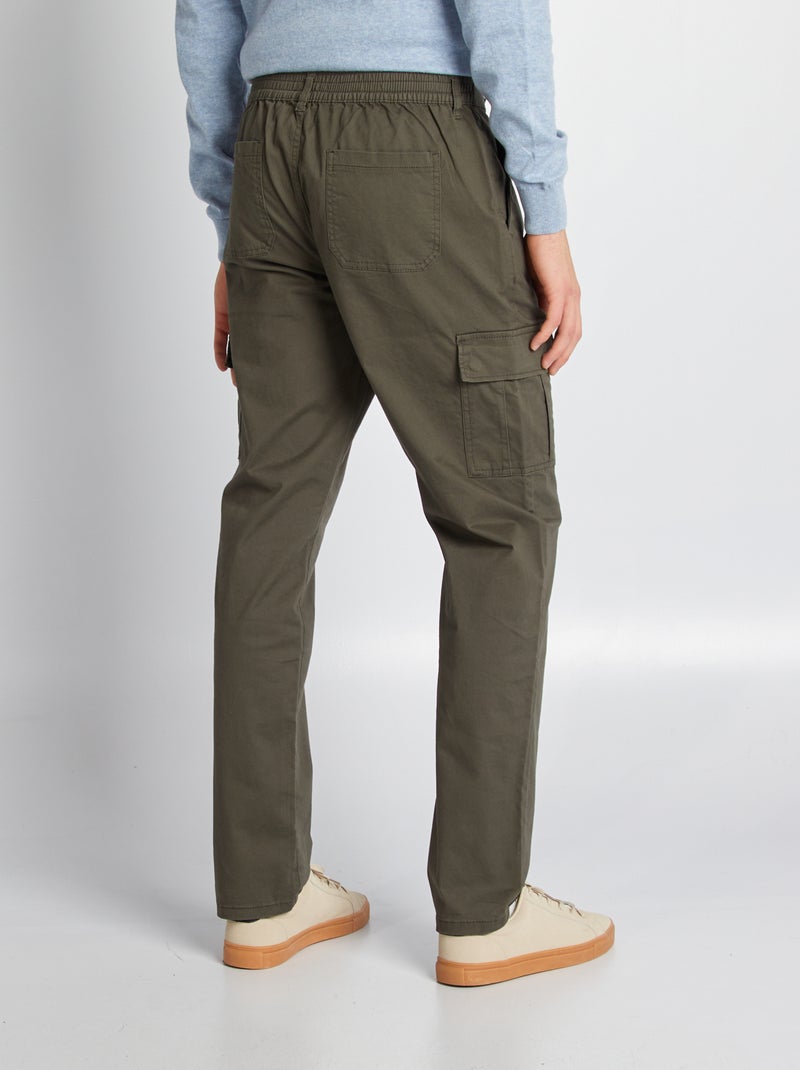 Pantalón multibolsillos  - L36 KAKI - Kiabi