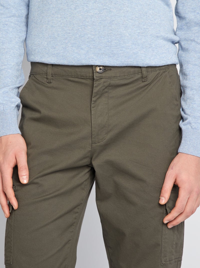 Pantalón multibolsillos  - L36 KAKI - Kiabi