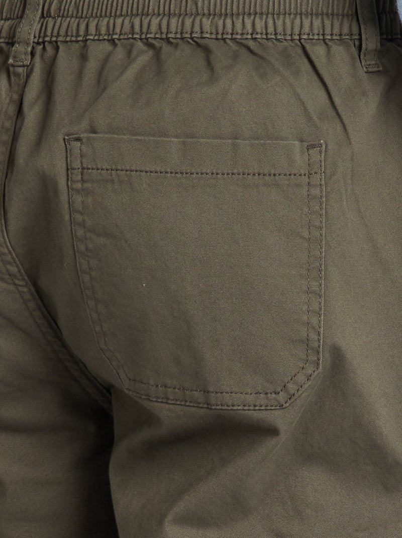 Pantalón multibolsillos  - L36 KAKI - Kiabi
