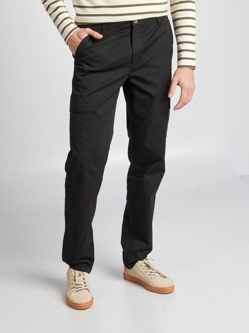 Pantalón multibolsillos  - L36 negro - Kiabi