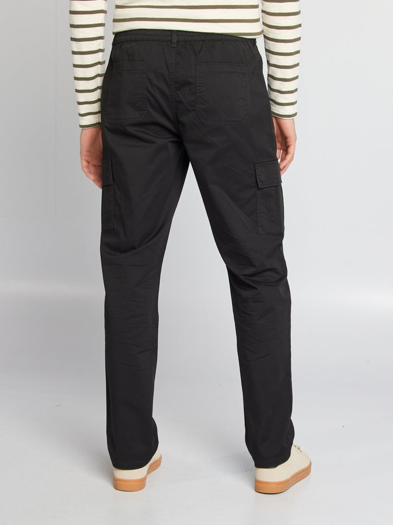 Pantalón multibolsillos  - L36 negro - Kiabi