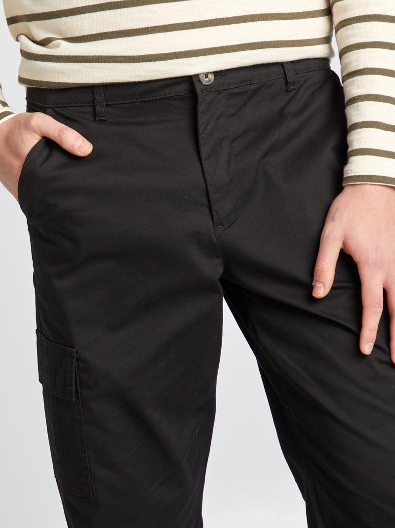 Pantalón multibolsillos  - L36 negro - Kiabi