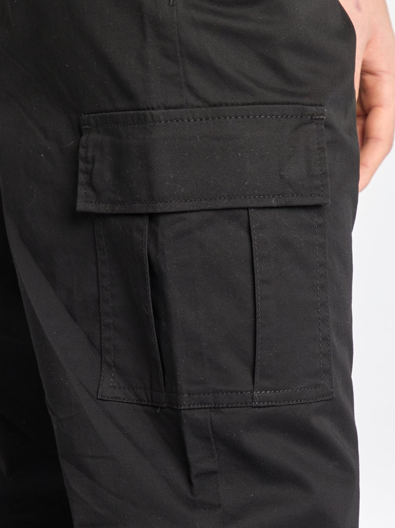 Pantalón multibolsillos  - L36 negro - Kiabi
