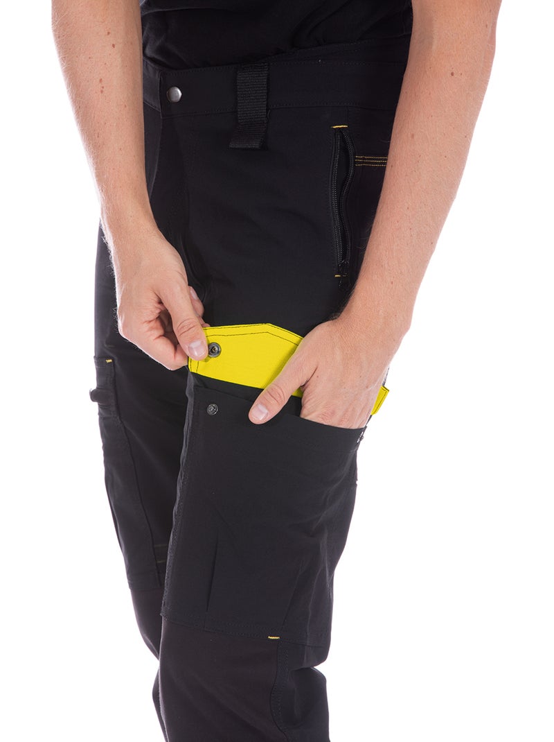 Pantalón multibolsillos bielástico AXIS Negro - Kiabi