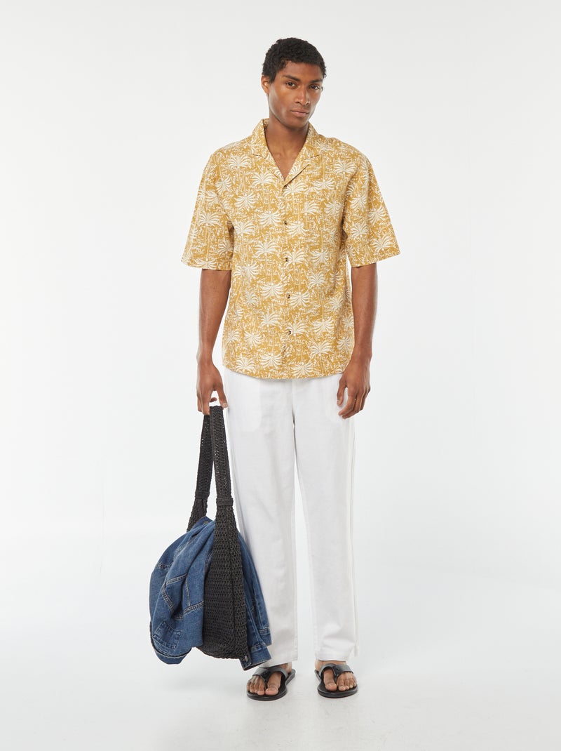 Pantalón multibolsillos blanco - Kiabi