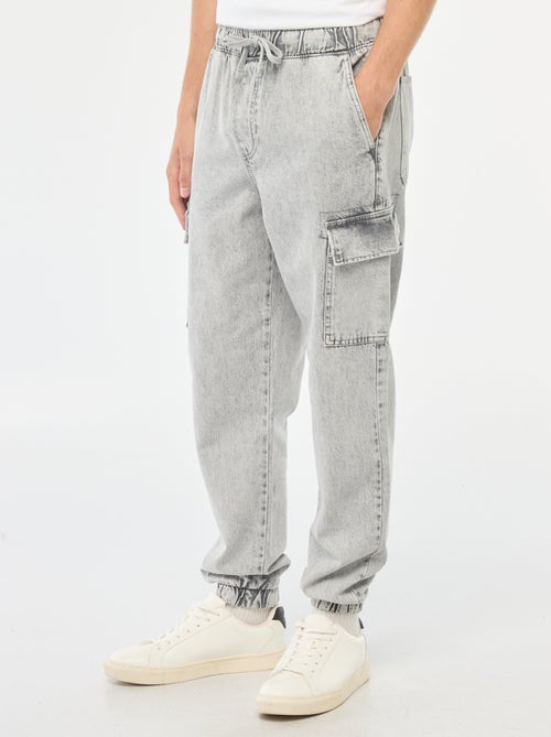 Pantalón multibolsillos con cintura elástica - Kiabi