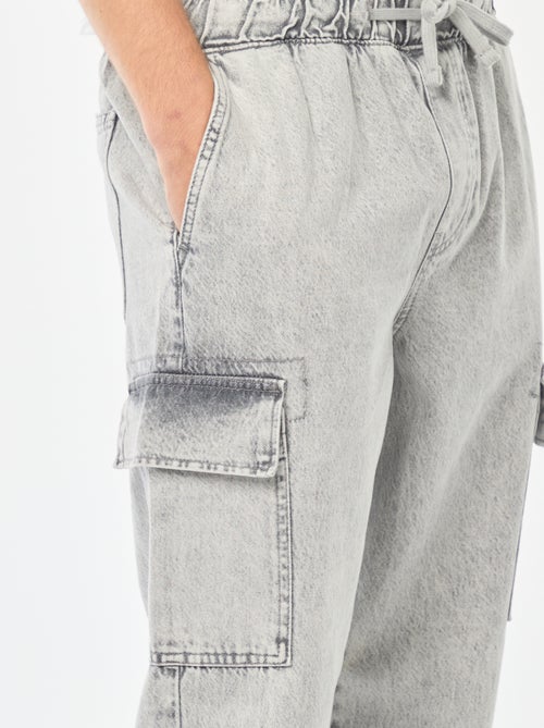 Pantalón multibolsillos con cintura elástica - Kiabi