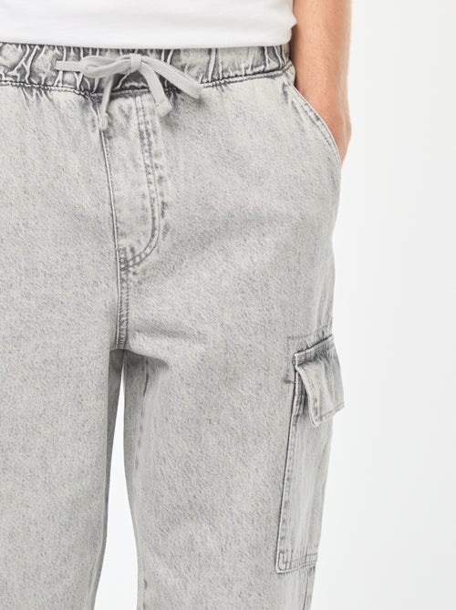 Pantalón multibolsillos con cintura elástica - Kiabi