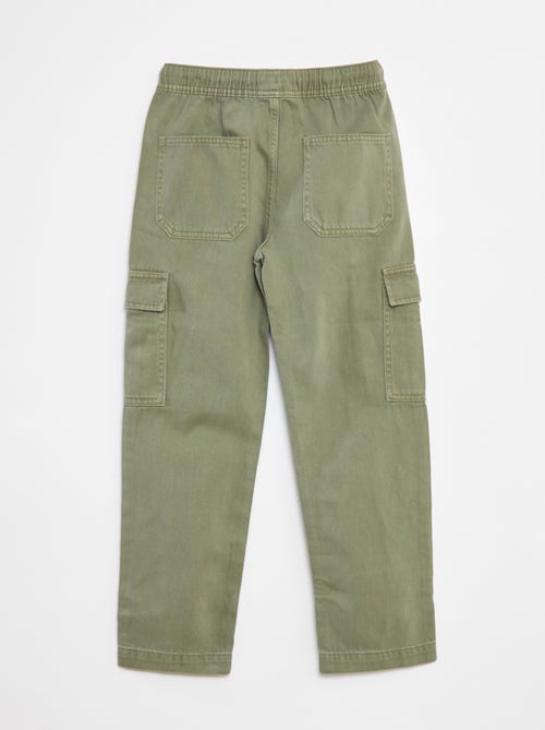 Pantalón multibolsillos con cintura elástica - Kiabi