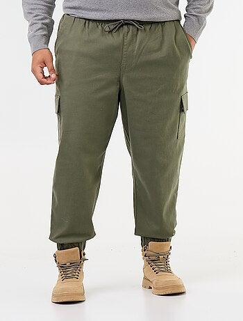 Pantalón multibolsillos con cintura elástica