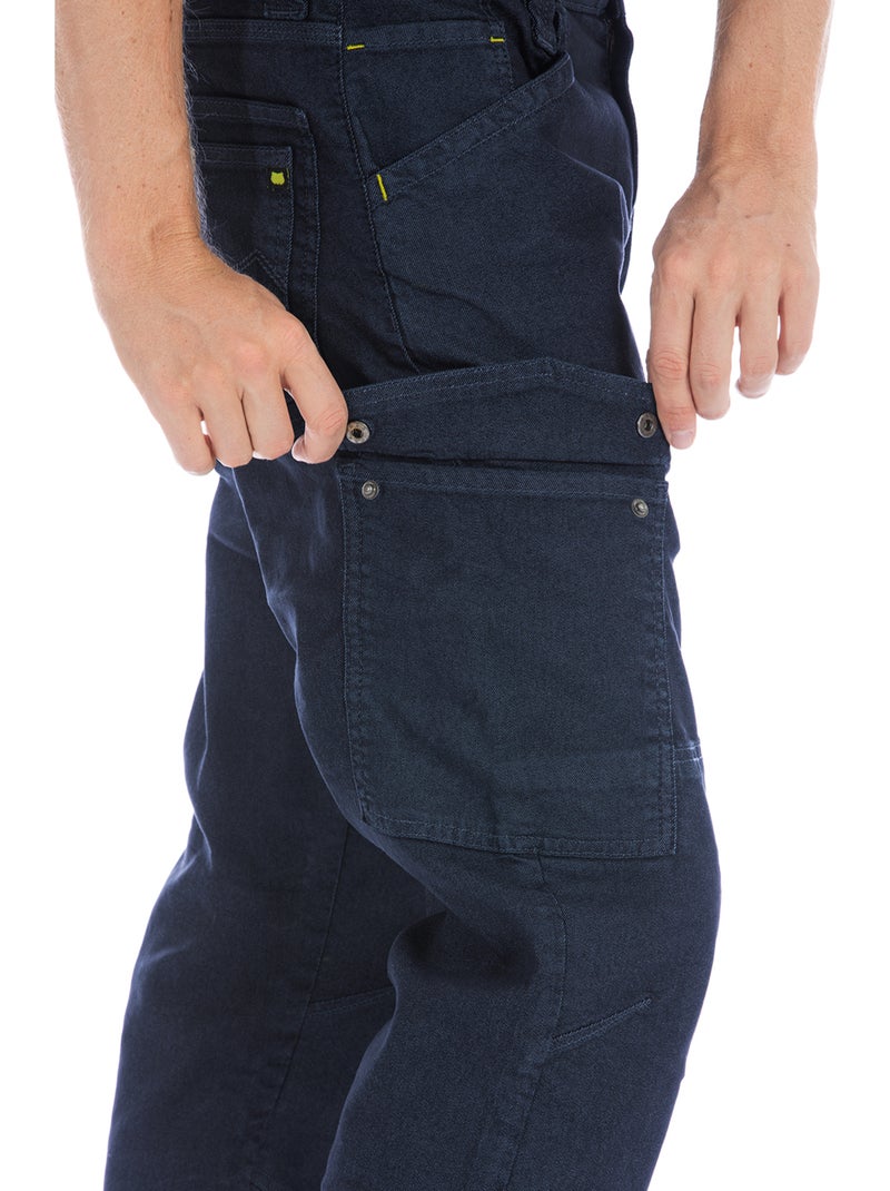 Pantalón multibolsillos con cinturilla alta en la espalda WELLER1 Azul - Kiabi