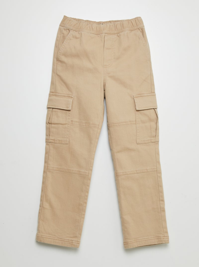 Pantalón multibolsillos con forro interior BEIGE - Kiabi