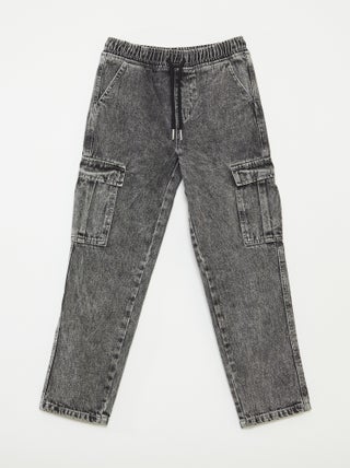 Pantalón multibolsillos elástico