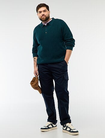 Pantalón multibolsillos liso