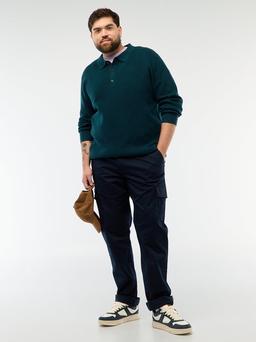 Pantalón multibolsillos liso - Kiabi