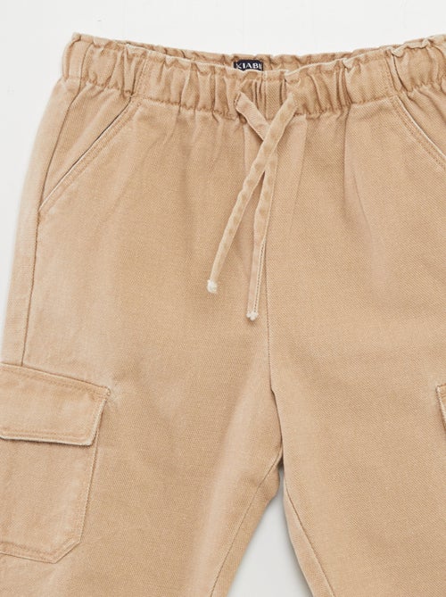 Pantalón multibolsillos liso - Kiabi