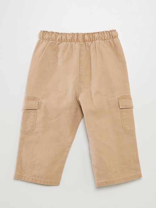 Pantalón multibolsillos liso - Kiabi