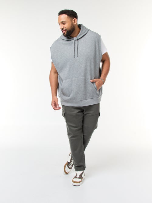 Pantalón multibolsillos liso con cinturilla elástica - Kiabi