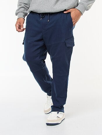 Pantalón multibolsillos liso con cinturón elástico