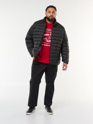 Pantalón multibolsillos liso con trabilla para cinturón