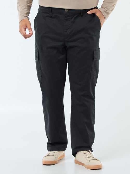 Pantalón multibolsillos liso con trabillas para cinturón - Kiabi