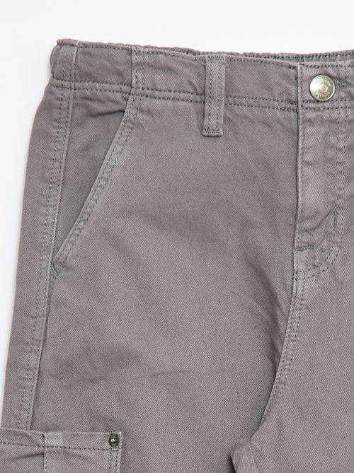 Pantalón multibolsillos liso - Kiabi
