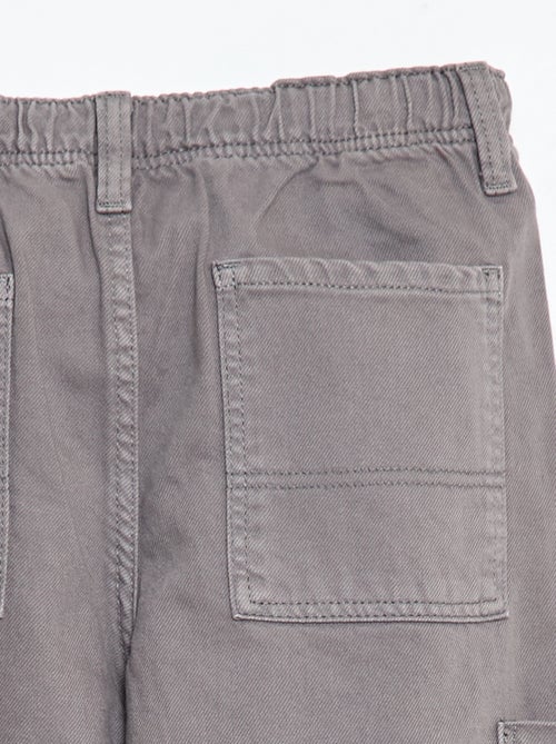 Pantalón multibolsillos liso - Kiabi