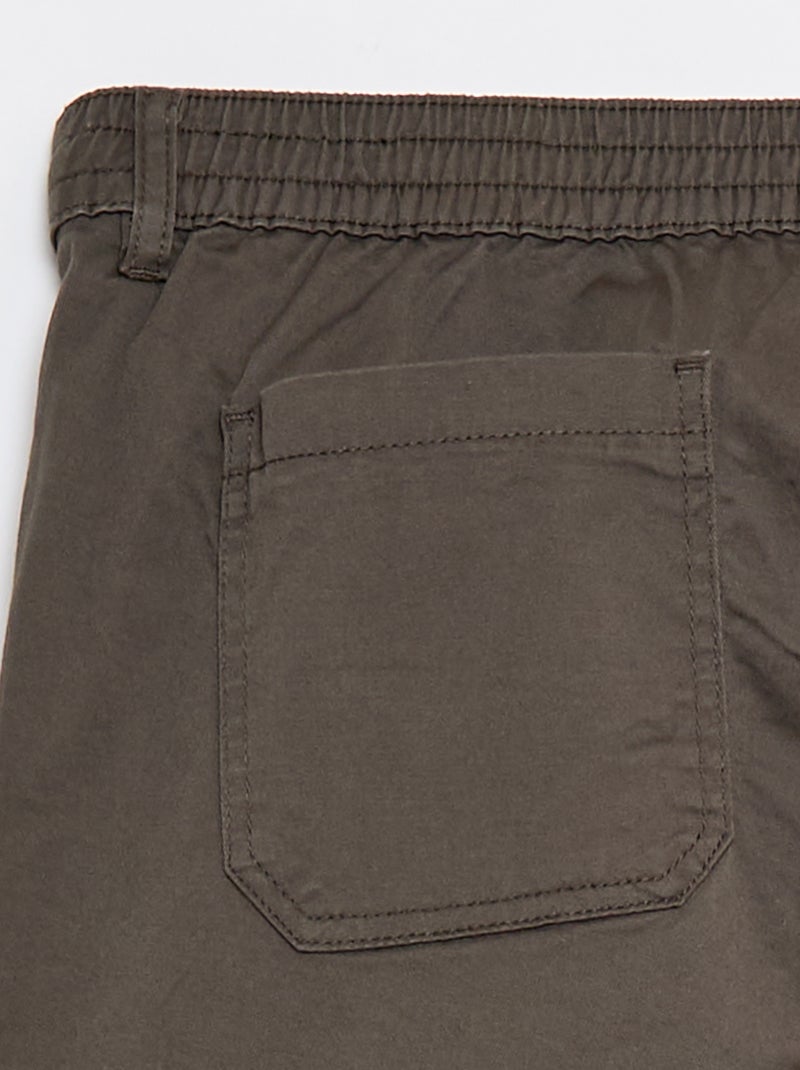 Pantalón multibolsillos liso KAKI - Kiabi