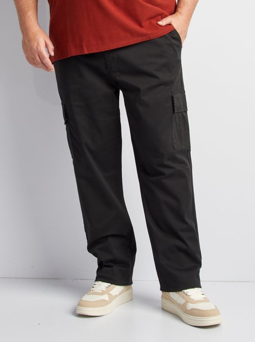 Pantalón multibolsillos liso - Kiabi