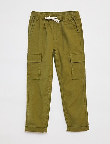 Pantalón multibolsillos liso