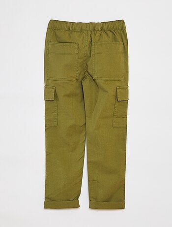 Pantalón multibolsillos liso