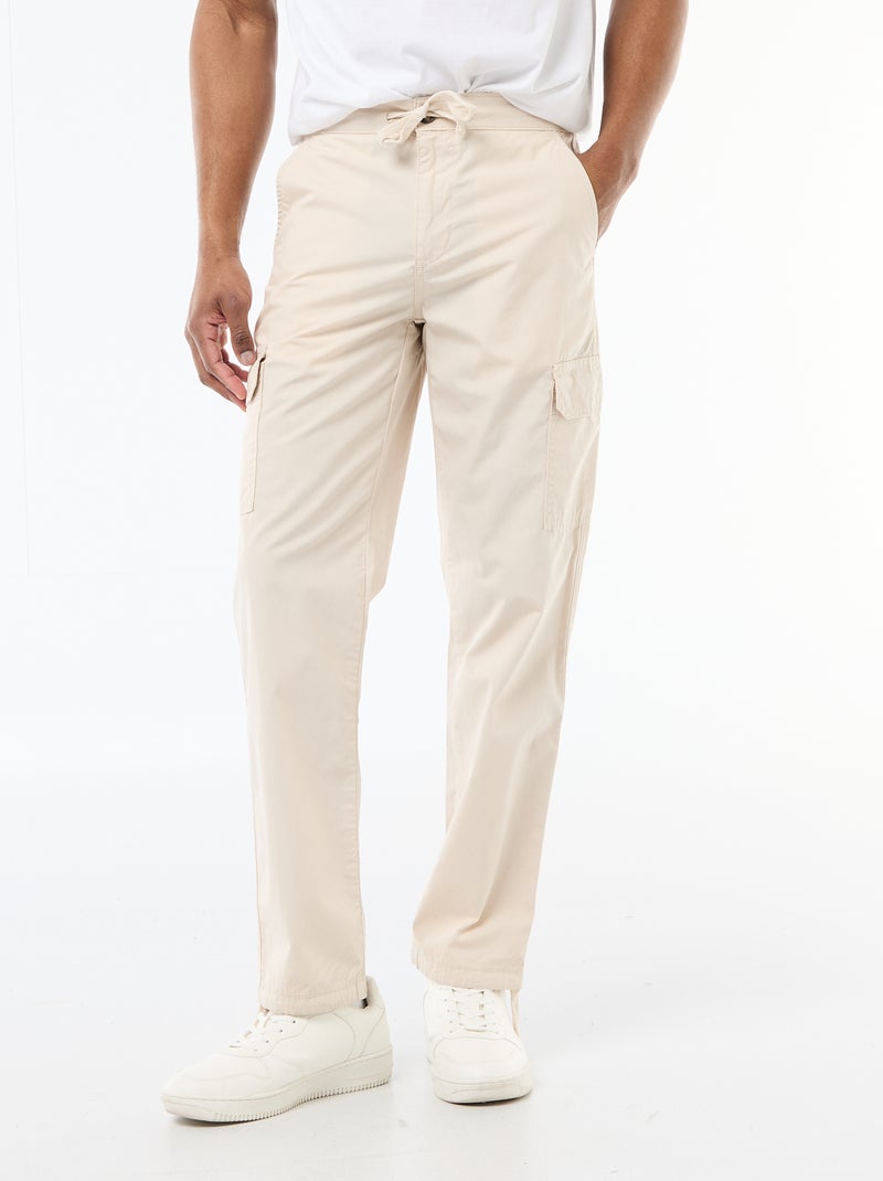 Pantalón multibolsillos regular fit Gris - Kiabi
