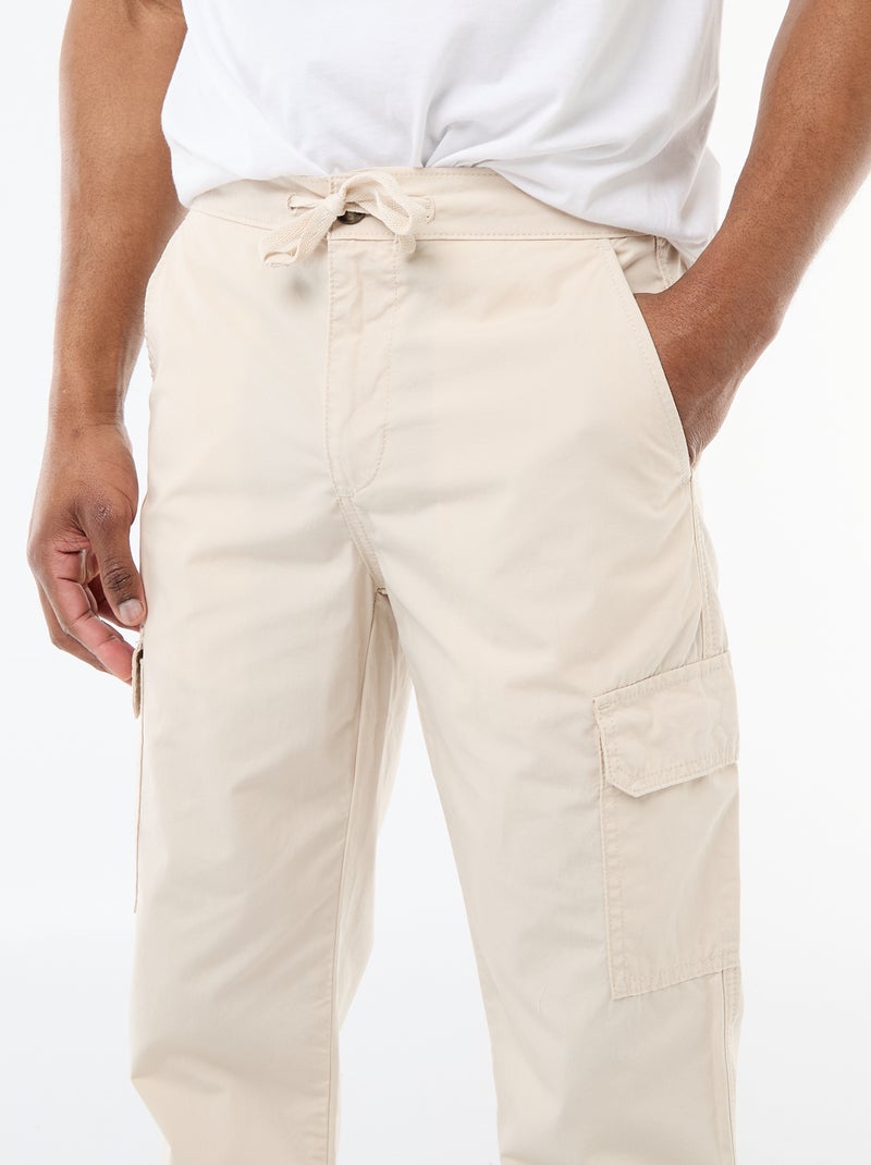 Pantalón multibolsillos regular fit Gris - Kiabi