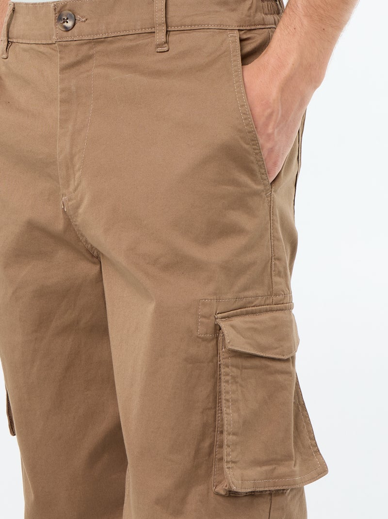 Pantalón multibolsillos relaxed fit Marron - Kiabi