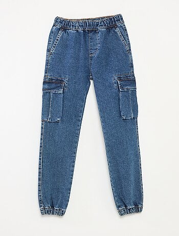 Pantalón multibolsillos vaquero elástico - Corte + ajustado