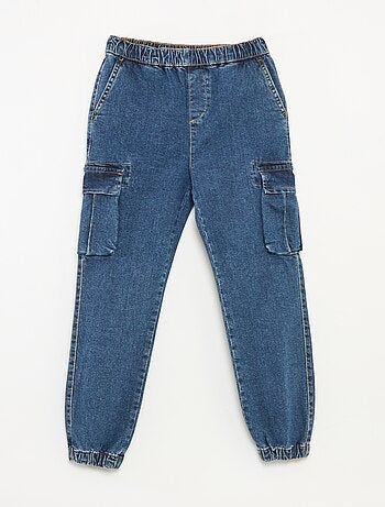 Pantalón multibolsillos vaquero elástico - Corte + cómodo