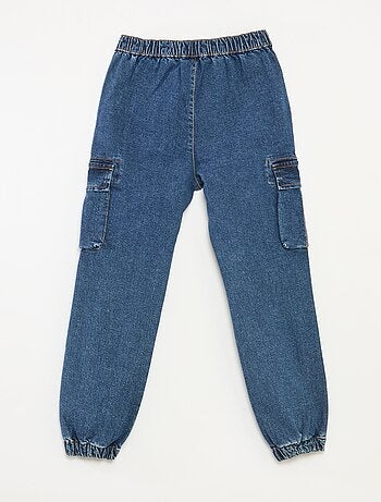 Pantalón multibolsillos vaquero elástico - Corte + cómodo
