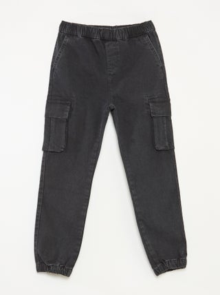 Pantalón multibolsillos vaquero elástico - Corte + cómodo