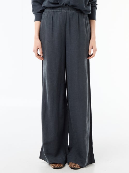 Pantalón palazzo de lino mezclado - Kiabi