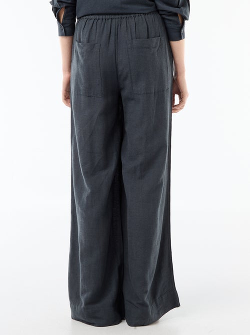 Pantalón palazzo de lino mezclado - Kiabi