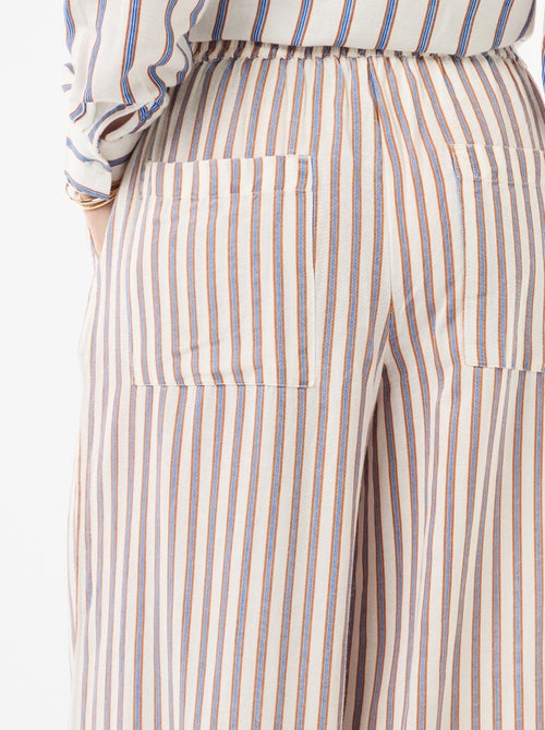 Pantalón palazzo de lino mezclado - Kiabi