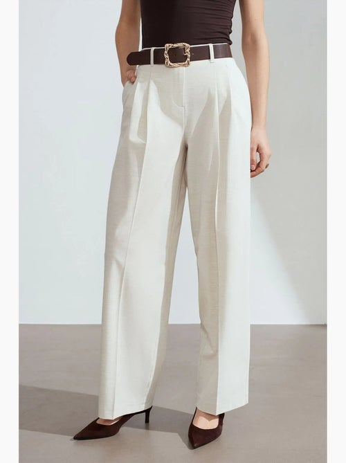 Pantalón palazzo de pernera ancha con cinturón dilvin - Kiabi