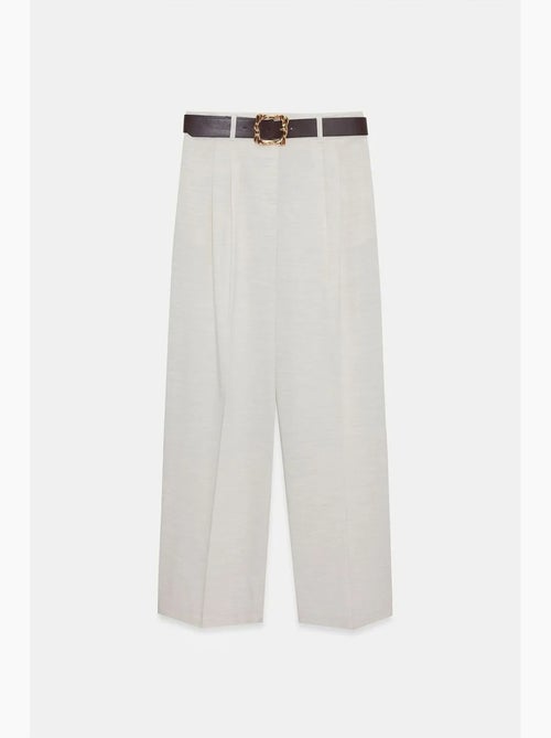 Pantalón palazzo de pernera ancha con cinturón dilvin - Kiabi