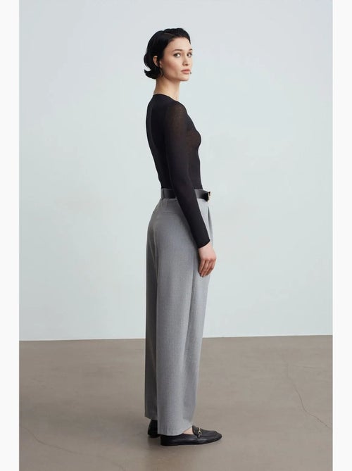 Pantalón palazzo de pernera ancha con cinturón dilvin - Kiabi