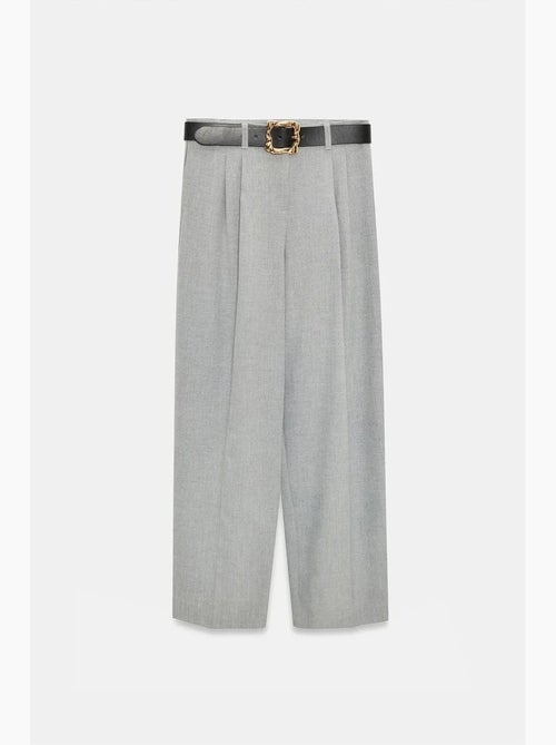 Pantalón palazzo de pernera ancha con cinturón dilvin - Kiabi