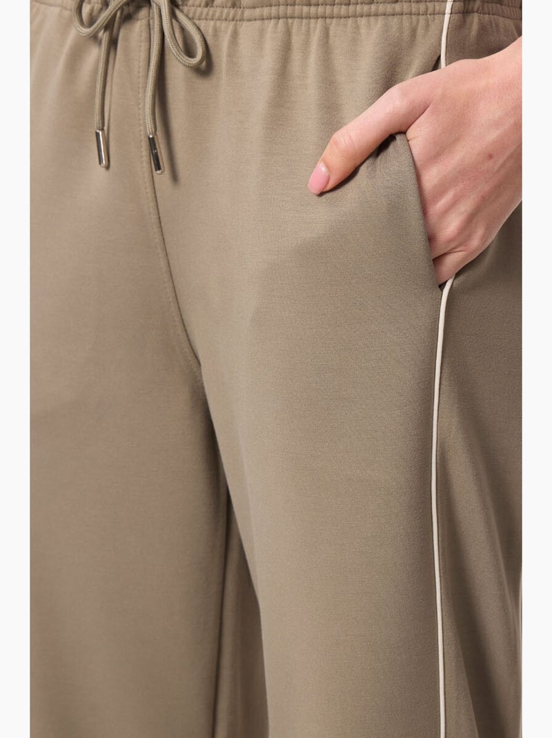 Pantalón palazzo de pernera ancha tommy Caqui - Kiabi