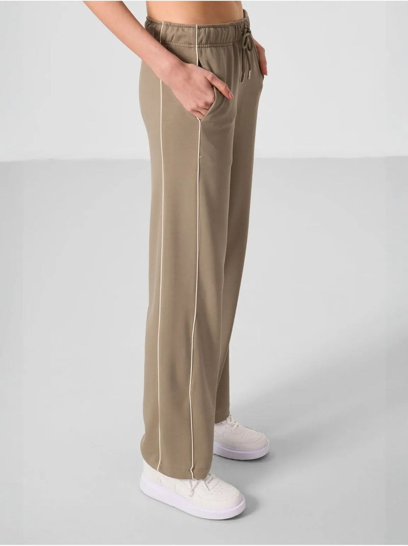 Pantalón palazzo de pernera ancha tommy Caqui - Kiabi