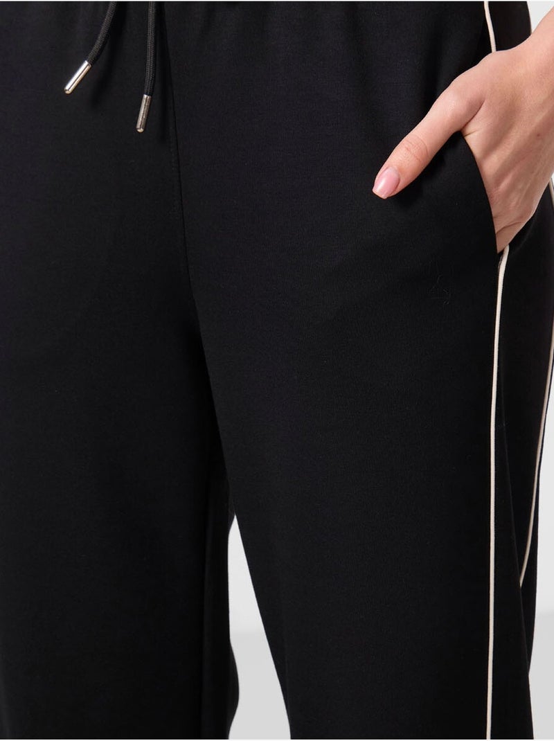 Pantalón palazzo de pernera ancha tommy Negro - Kiabi