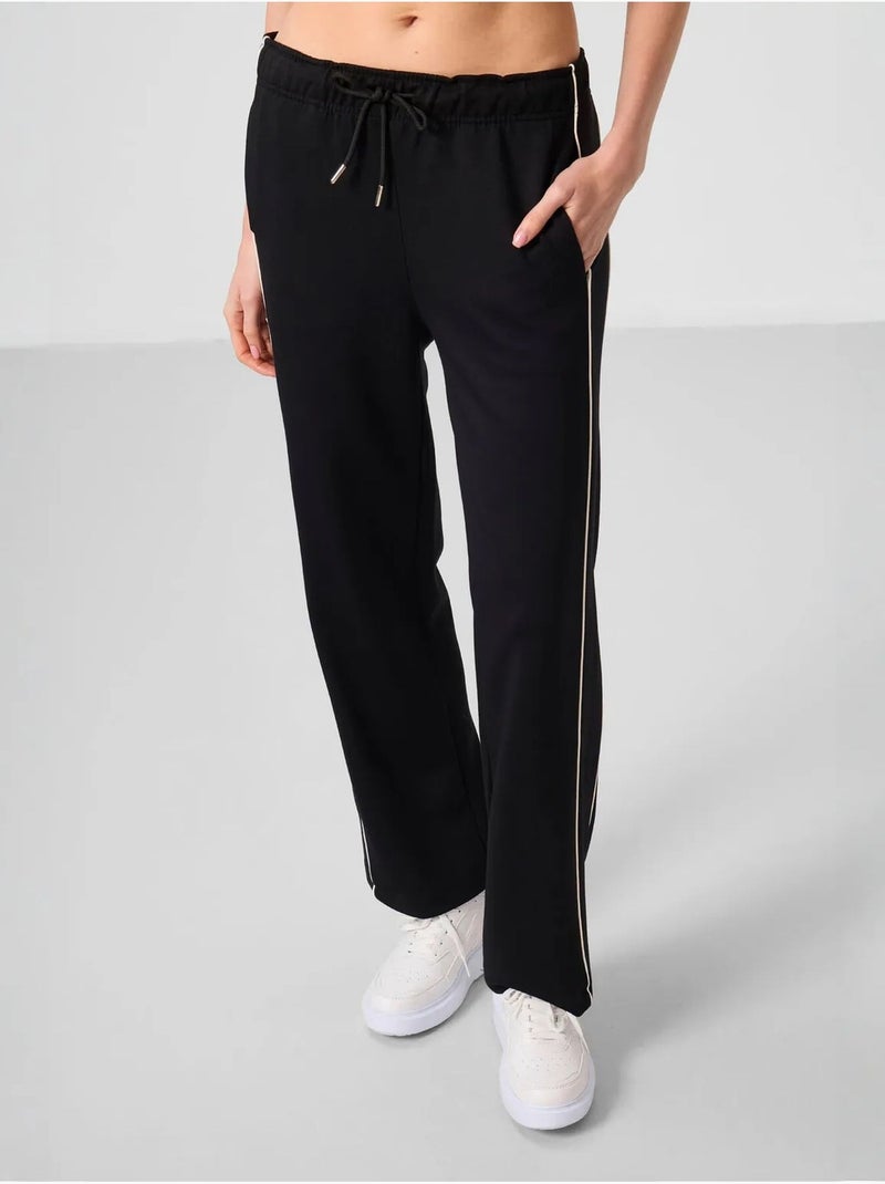 Pantalón palazzo de pernera ancha tommy Negro - Kiabi